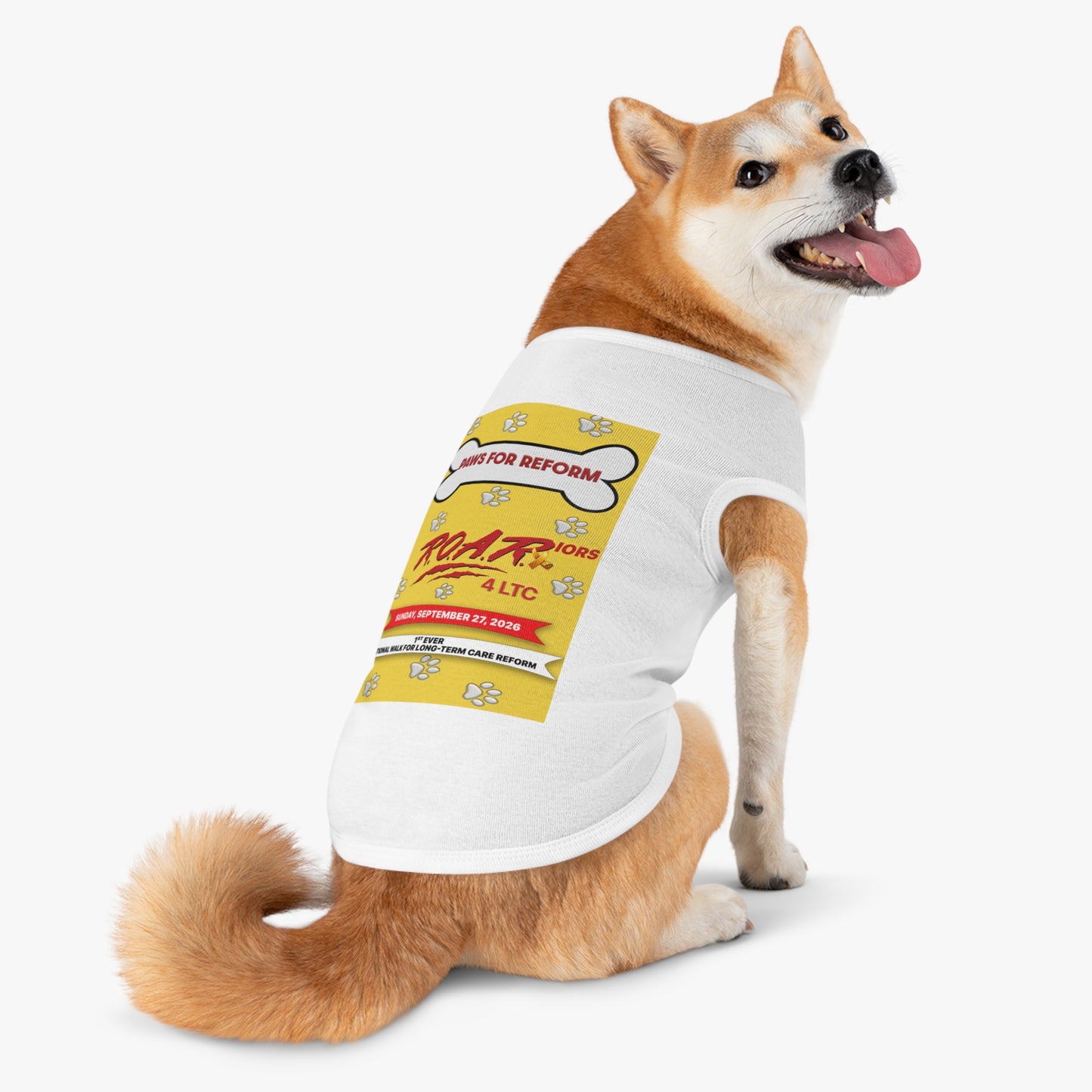 Pet Tank Top - "Paws for Reform" ROAR Walk Charity Dog Shirt (September 27, 2026)
