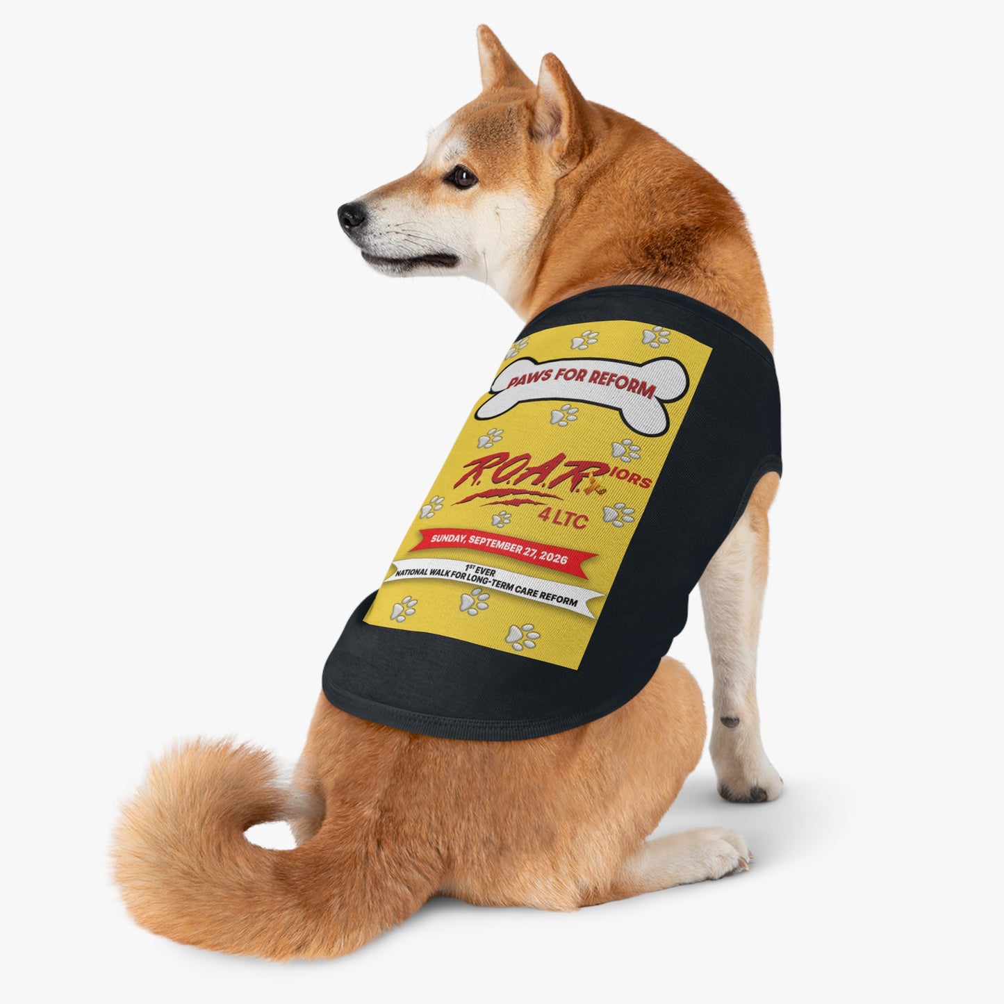 Pet Tank Top - "Paws for Reform" ROAR Walk Charity Dog Shirt (September 27, 2026)