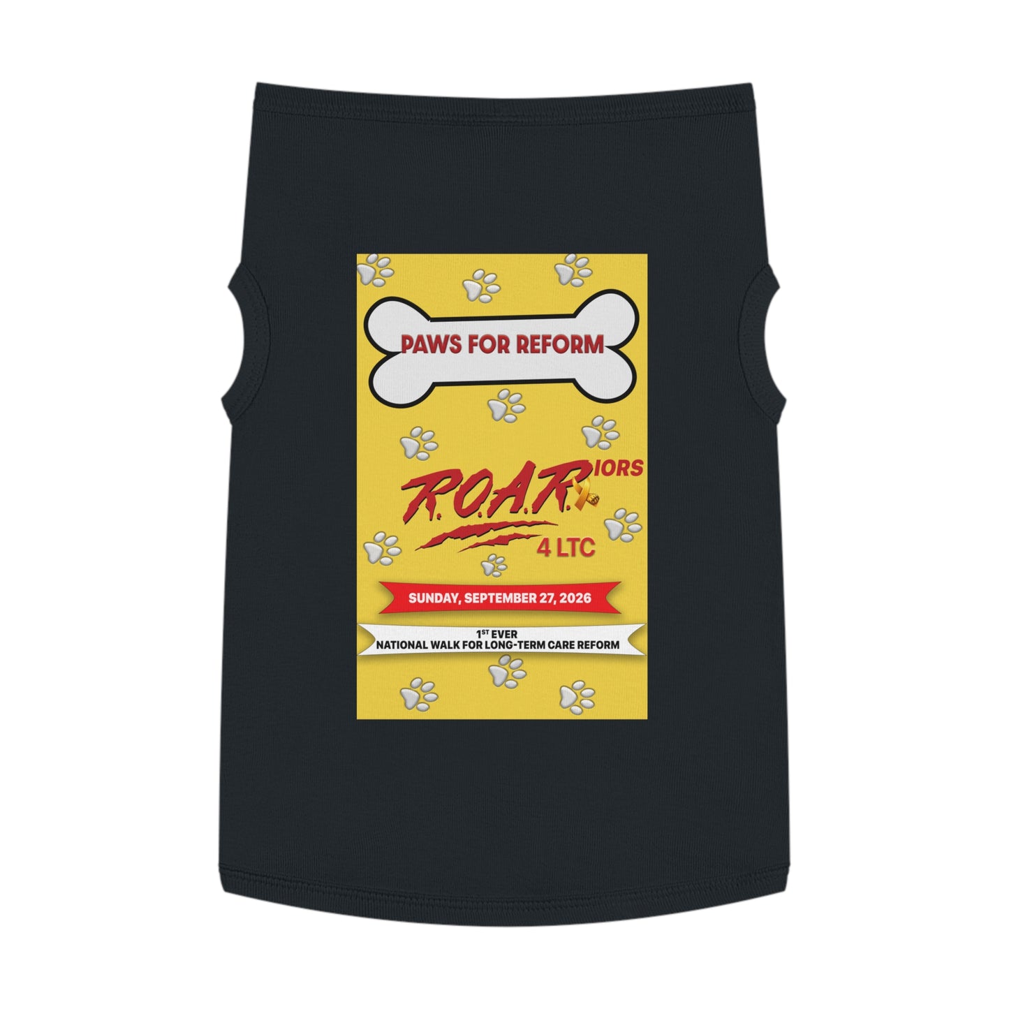 Pet Tank Top - "Paws for Reform" ROAR Walk Charity Dog Shirt (September 27, 2026)