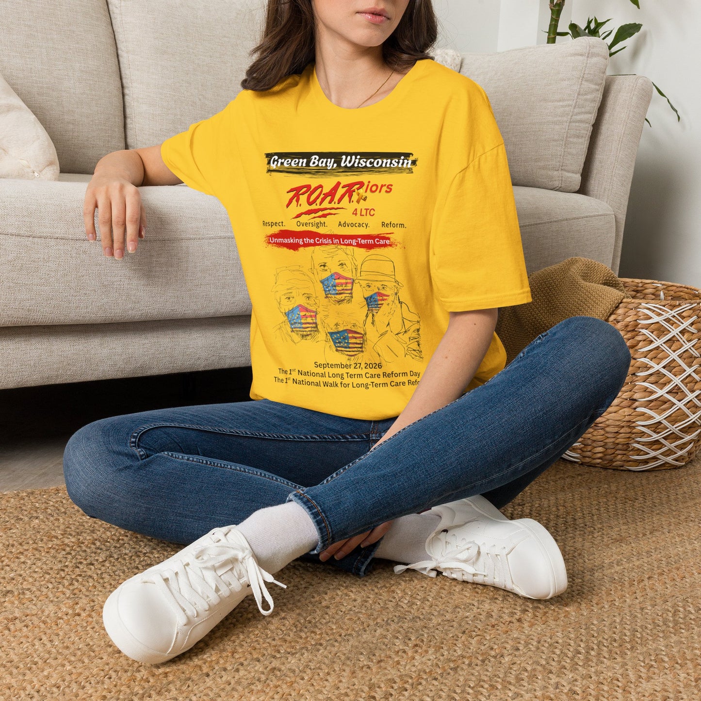 Green Bay, Wisconsin R.O.A.R.iors Walk For Long-Term Care Reform T-Shirt