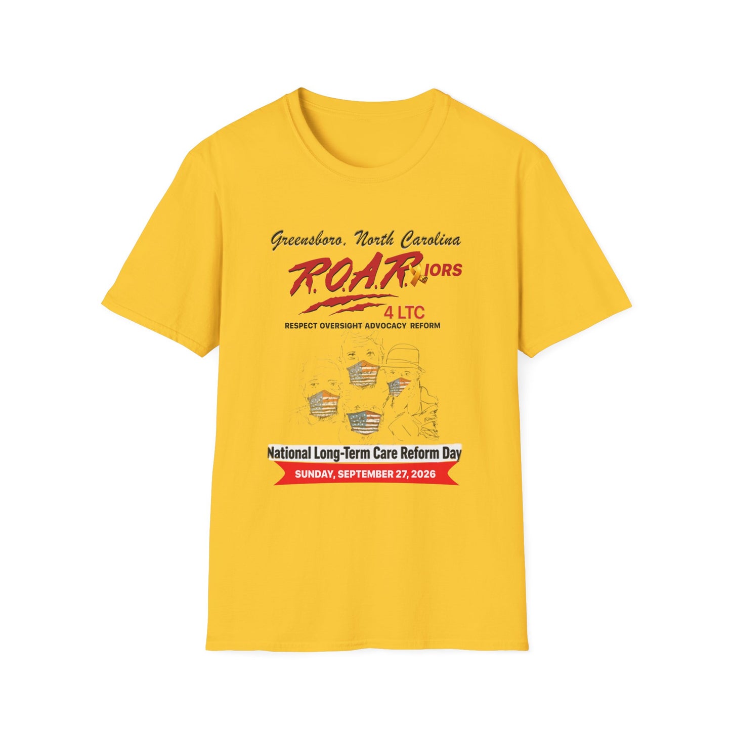 GREENSBORO, NORTH CAROLINA  R.O.A.R. iors  4 LTC OFFICIAL WALK 2026 T-SHIRT