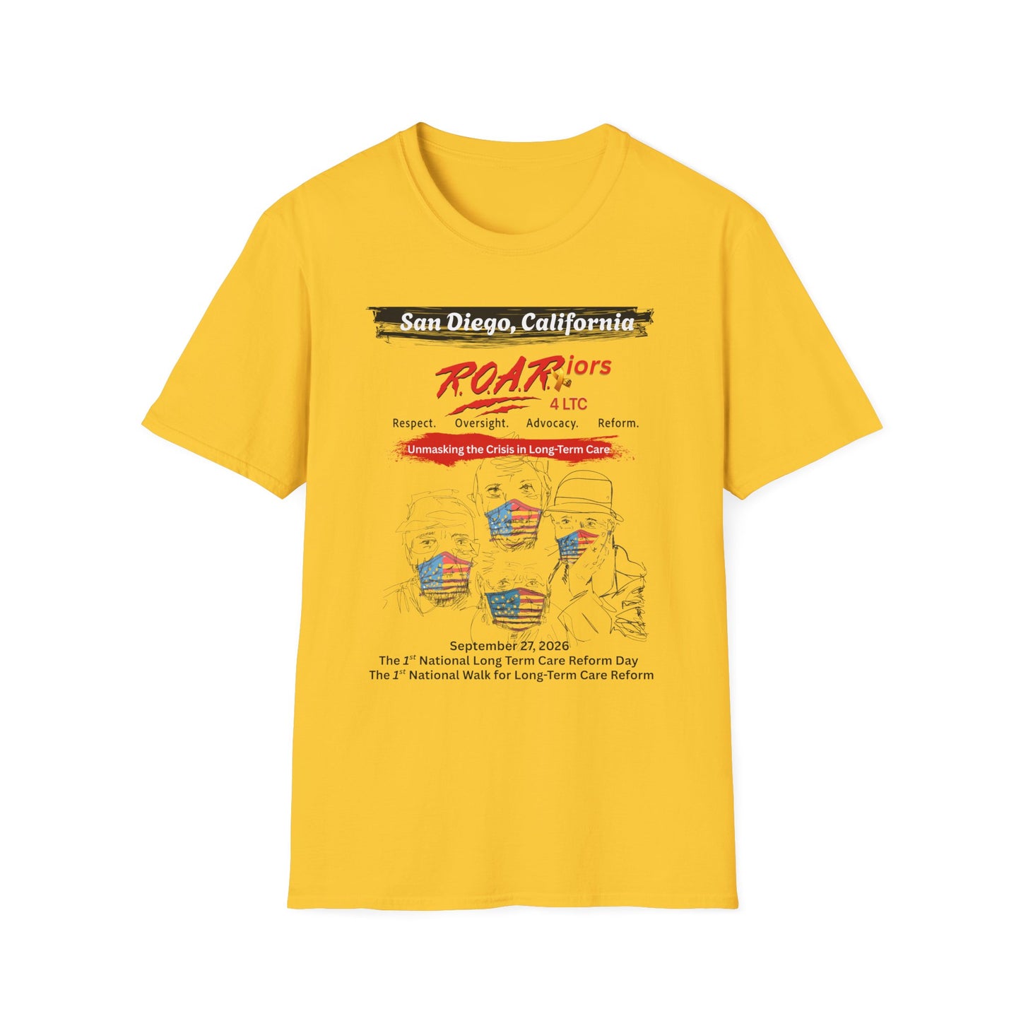 SAN DIEGO, CALIFORNIA R.O.A.R.iors 4 LTC OFFICIAL WALK 2026 T-SHIRT