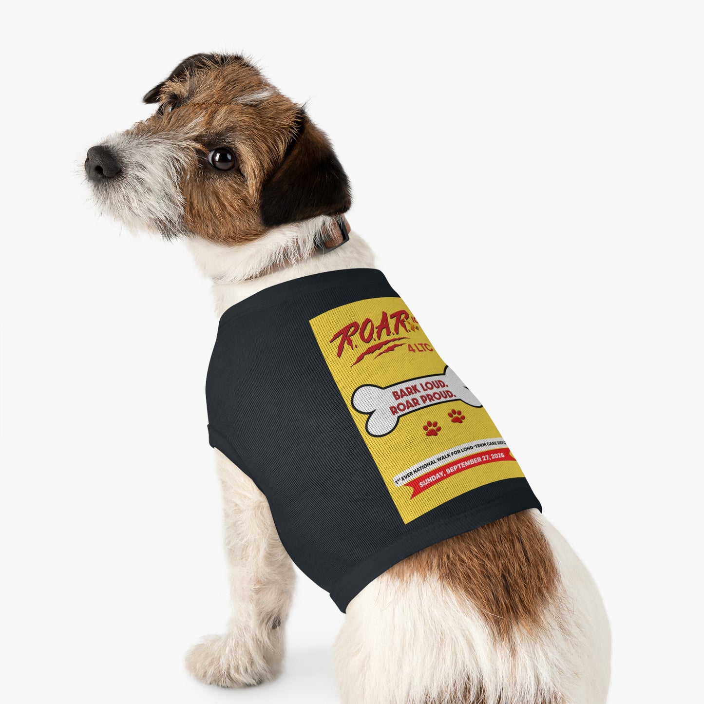 Pet Tank Top - "BARK LOUD. ROAR PROUD" ROAR Walk Charity Dog Shirt (September 27, 2026)
