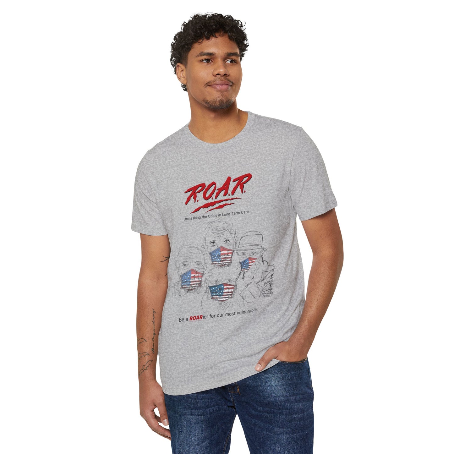 ROAR Unisex Recycled Organic T-Shirt - Advocacy for Vulnerable Communities