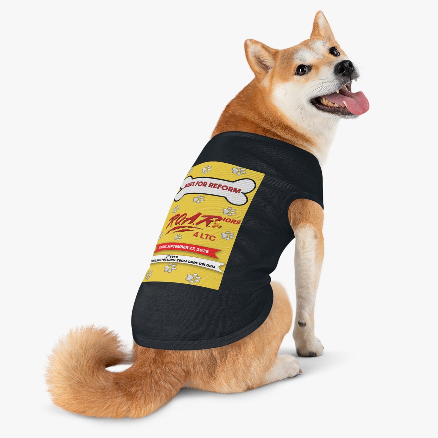 Pet Tank Top - "Paws for Reform" ROAR Walk Charity Dog Shirt (September 27, 2026)