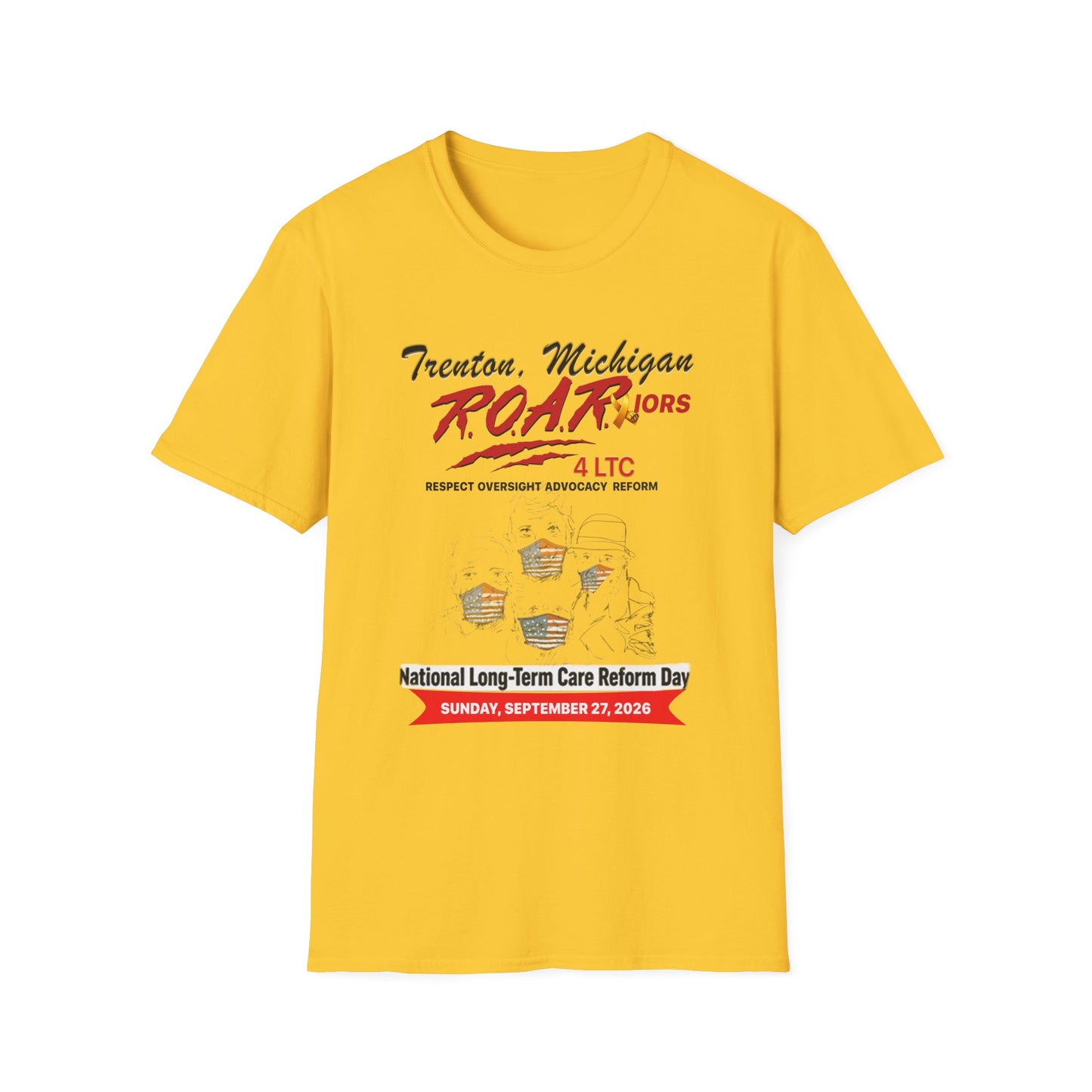 TRENTON, MICHIGAN R.O.A.R.iors 4 LTC OFFICIAL WALK 2026 T-SHIRT