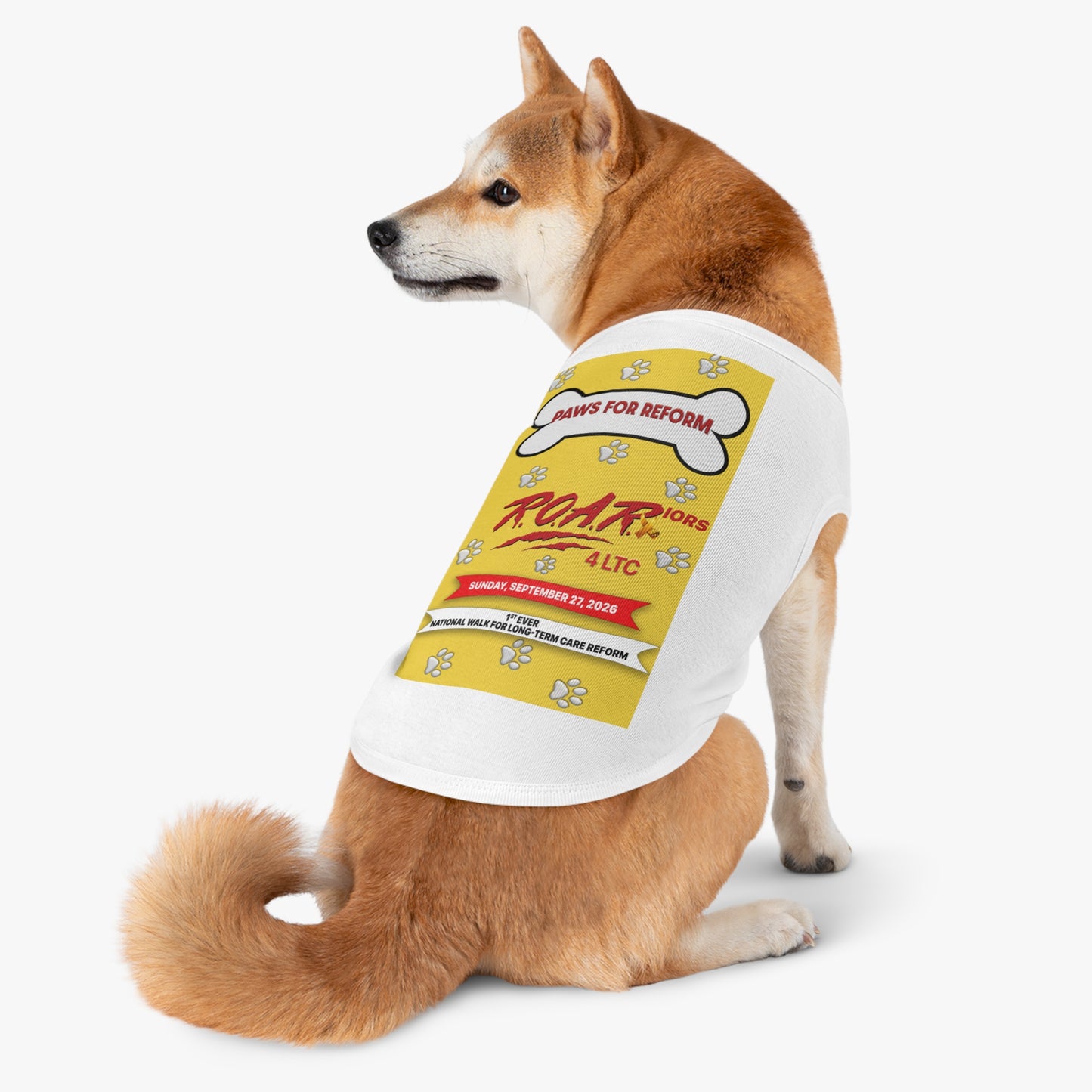 Pet Tank Top - "Paws for Reform" ROAR Walk Charity Dog Shirt (September 27, 2026)