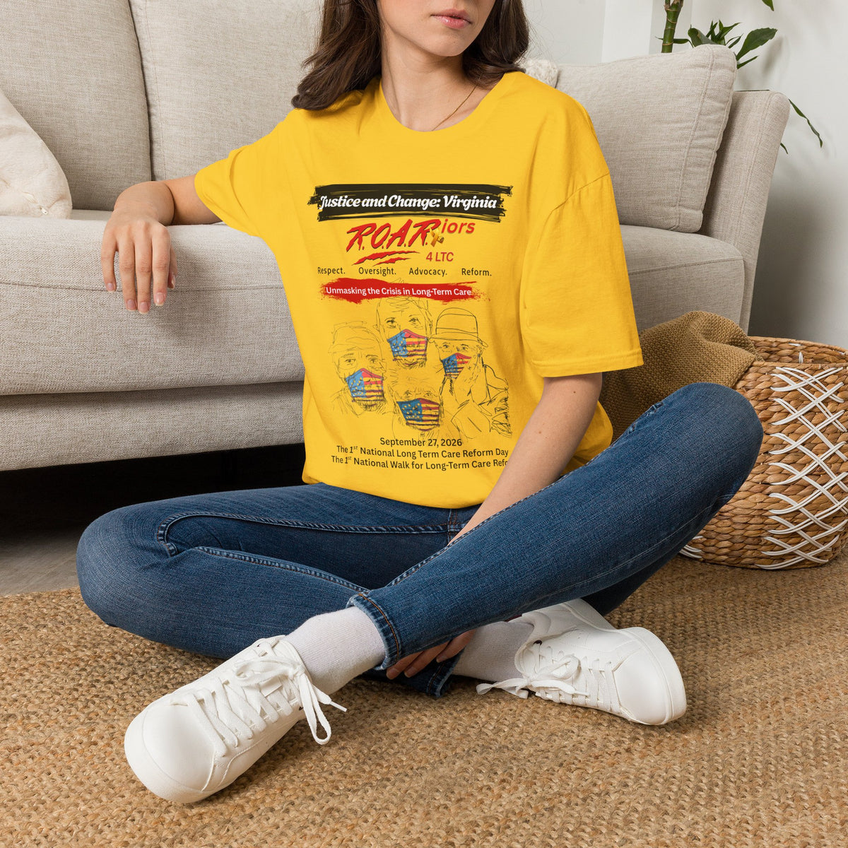 JUSTICE AND CHANGE, VIRGINIA R.O.A.R.iors 4 LTC OFFICIAL WALK 2026 T-SHIRT